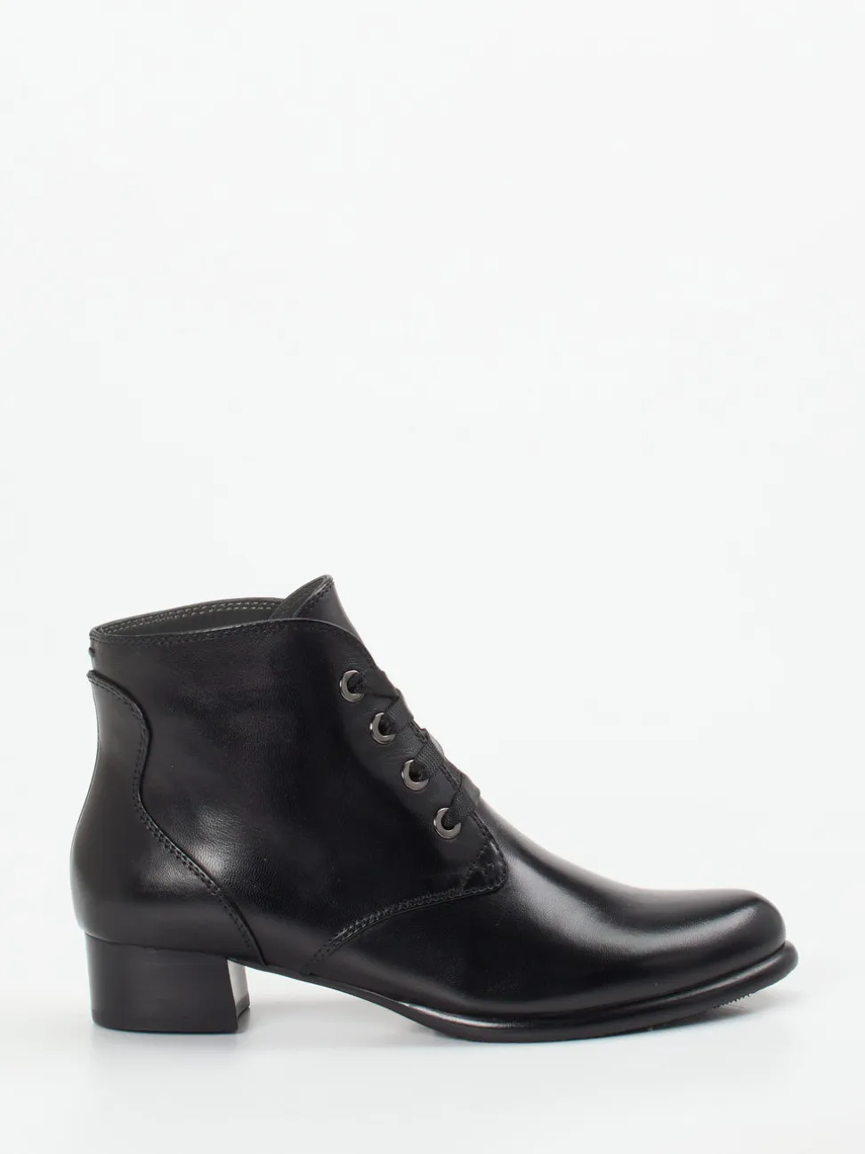 Ginger & Glove – Schnür-Boots aus Lammleder Schwarz