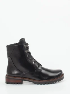 Ginger & Glove – Schnürboots aus Lammleder Schwarz