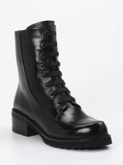 Ginger & Glove – Schnürboots aus Kalbleder Schwarz