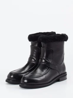 Ginger & Glove – Stiefelette aus Lammleder schwarz