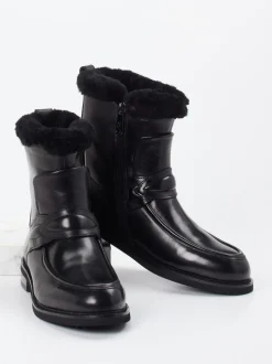 Ginger & Glove – Stiefelette aus Lammleder schwarz