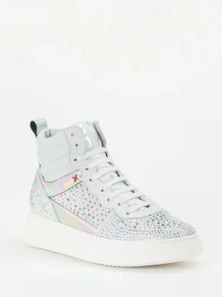 Gio+ – High-Top Sneaker aus Veloursleder Weiß