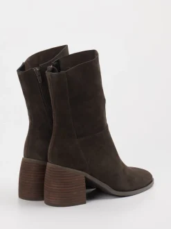 Gioia – Stiefelette aus Veloursleder Dunkelbraun