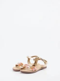 Gioseppo – Riemchensandale aus Metallicleder Gold