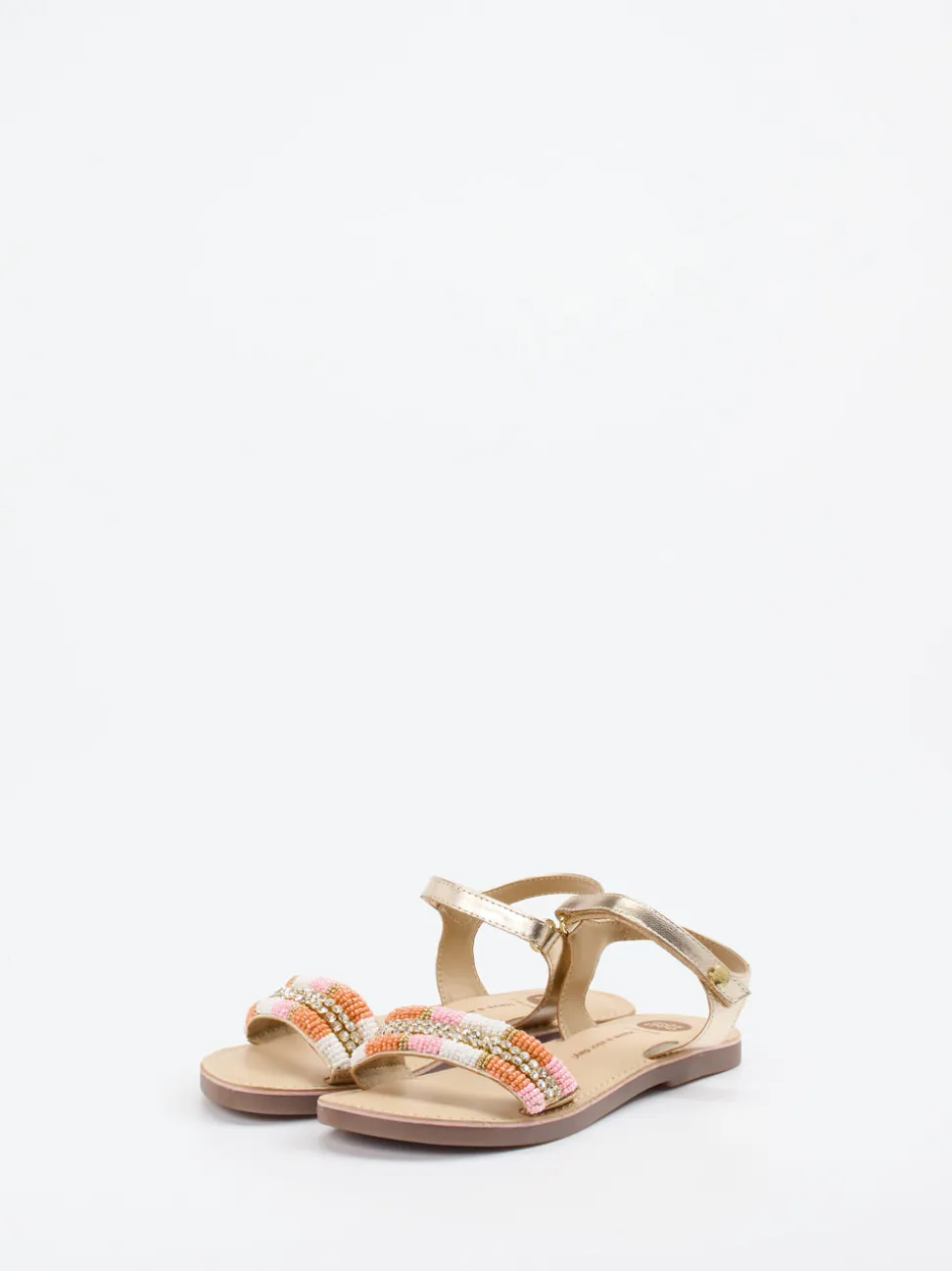 Gioseppo – Riemchensandale aus Metallicleder Gold