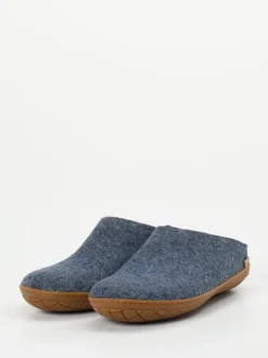 Glerups – Filzpantoffeln aus Wollfilz in Jeansblau