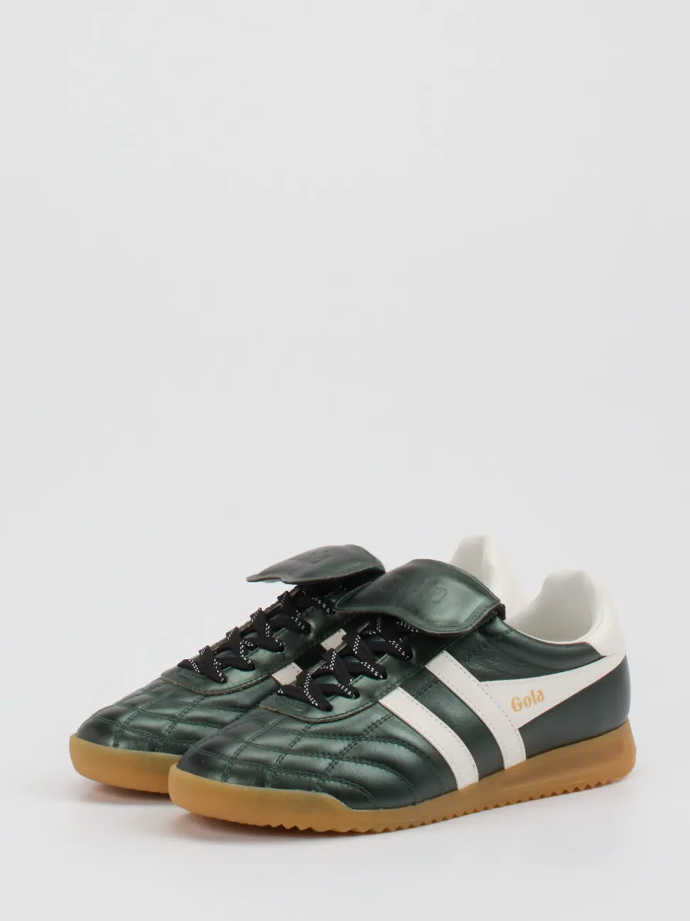 Gola – Retro-Sneaker aus glänzendem Leder grün