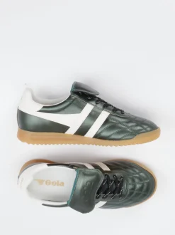 Gola – Retro-Sneaker aus glänzendem Leder grün