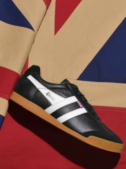 Gola – Retro-Sneaker aus Kalbleder schwarz