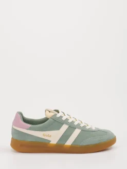 Gola – Retro-Sneaker aus Veloursleder Salbeigrün