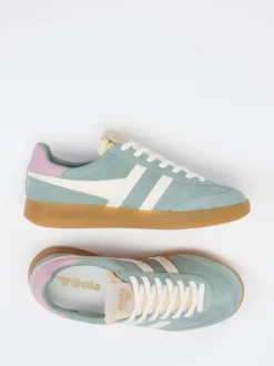 Gola – Retro-Sneaker aus Veloursleder Salbeigrün
