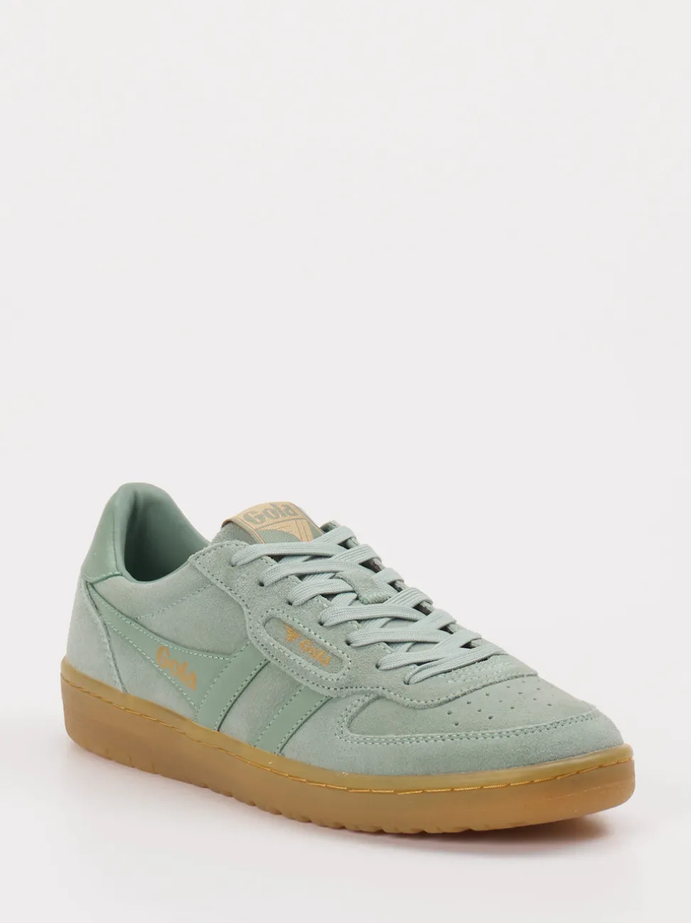 Gola – Retro-Sneaker aus Veloursleder Salbeigrün
