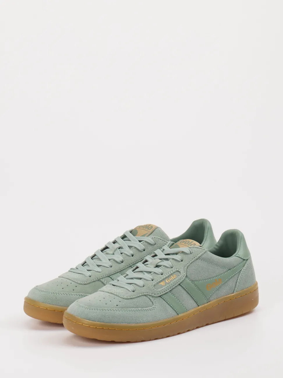 Gola – Retro-Sneaker aus Veloursleder Salbeigrün