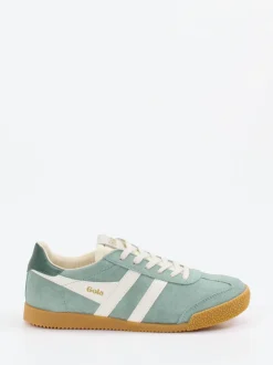 Gola – Retro-Sneaker aus Veloursleder Salbeigrün