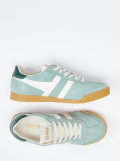 Gola – Retro-Sneaker aus Veloursleder Salbeigrün