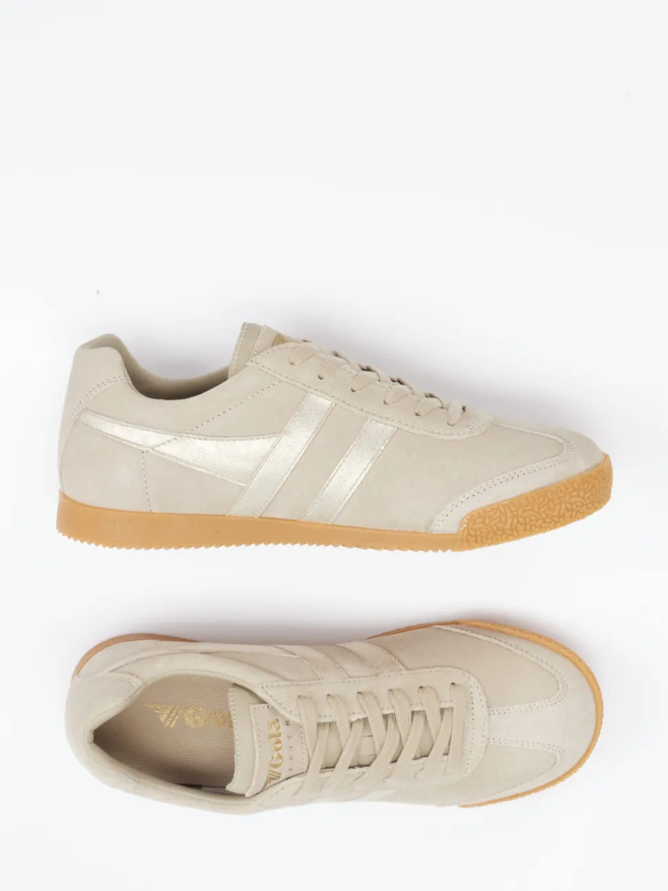 Gola – Retro-Sneaker aus Veloursleder beige