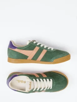 Gola – Retro-Sneaker aus Veloursleder grün
