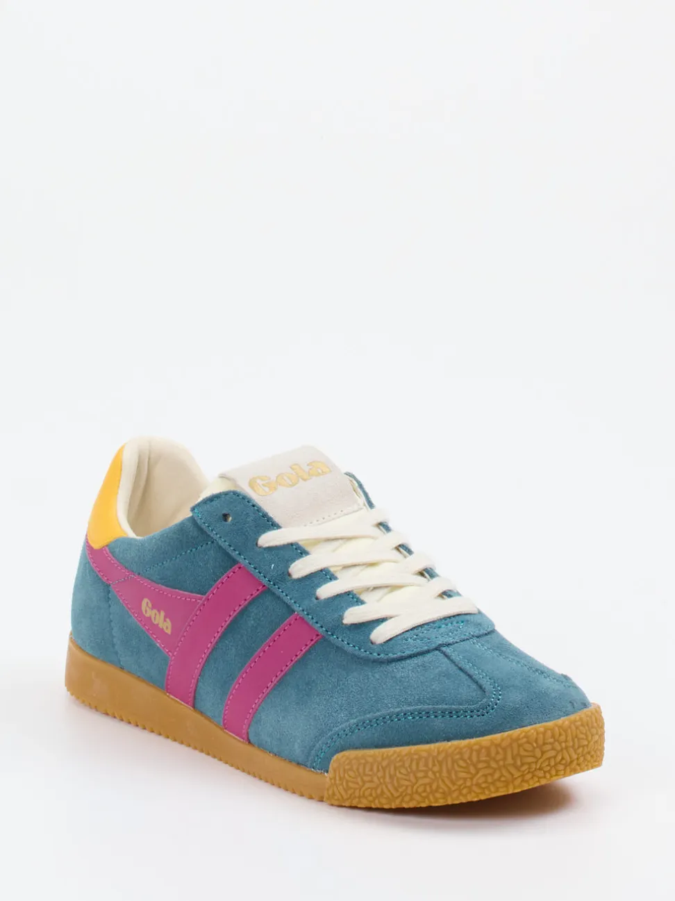 Gola – Retro-Sneaker aus Veloursleder petrolblau