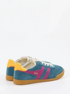Gola – Retro-Sneaker aus Veloursleder petrolblau
