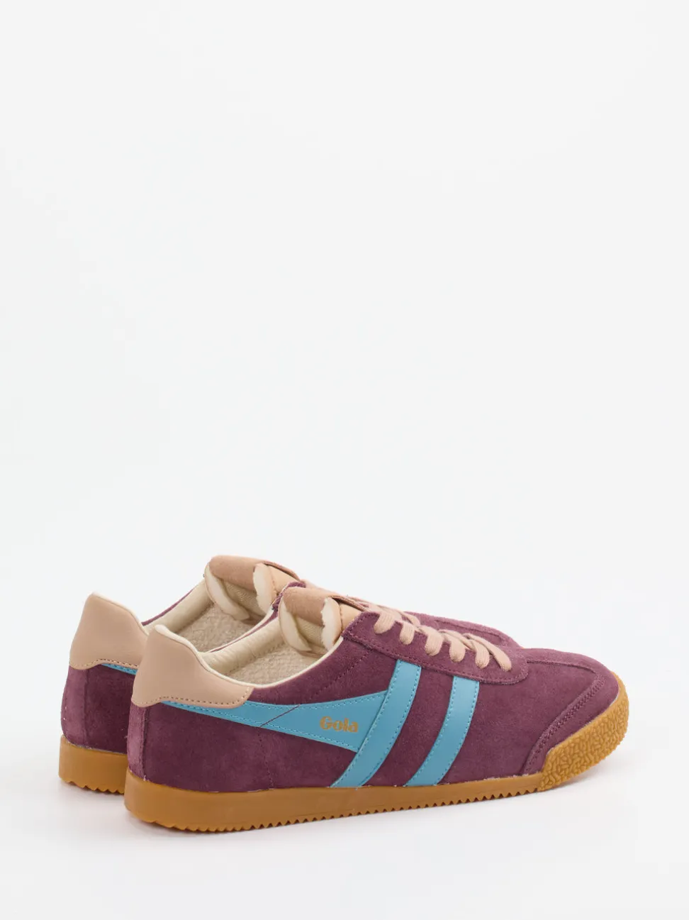 Gola – Retro-Sneaker aus Veloursleder brombeerfarben