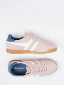 Gola – Retro-Sneaker aus Veloursleder Altrosa