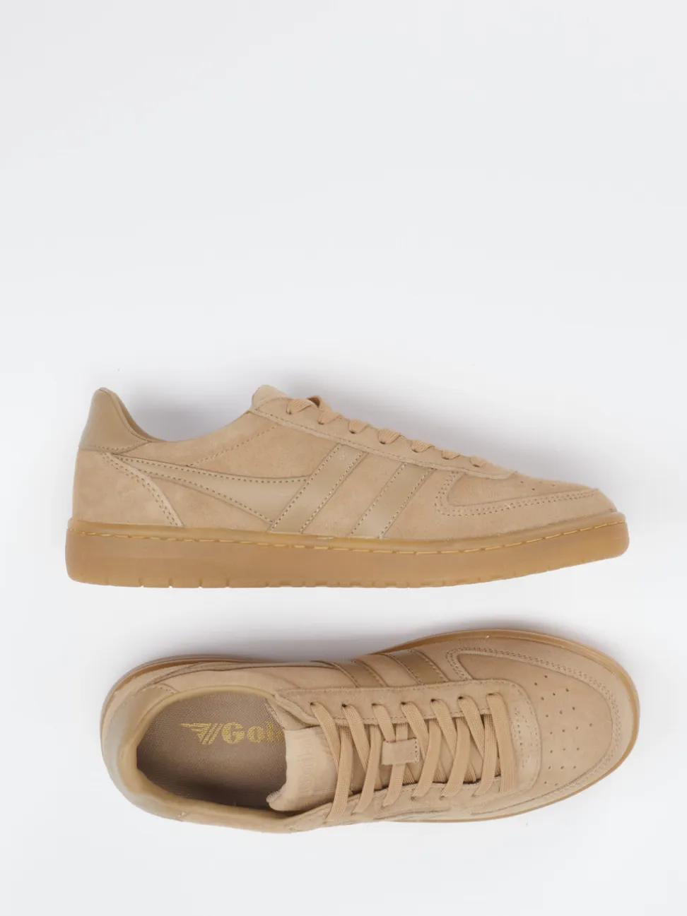 Gola – Retro-Sneaker aus Veloursleder sandbeige