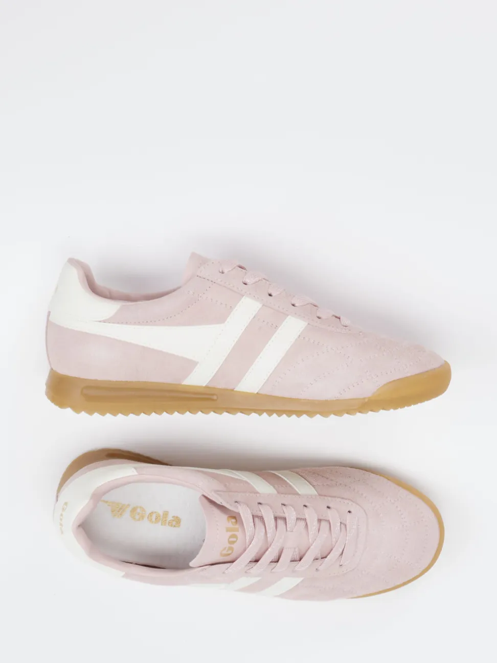 Gola – Retro-Sneaker aus Veloursleder Altrosa