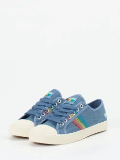 Gola – Sneaker aus Canvas in Jeansblau mit Stickerei