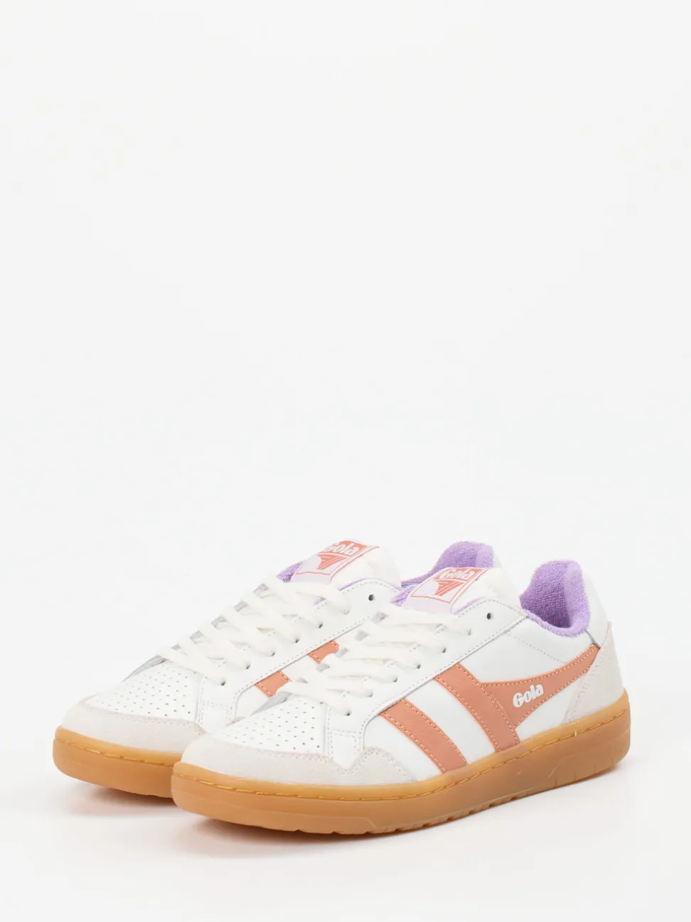 Gola – Sneaker aus Leder in Weiß mit Pastell