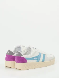 Gola – Sneaker aus Synthetik und Veloursleder Off-White