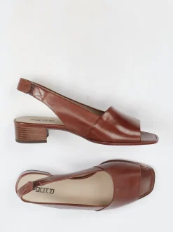 Gritti – Slingback-Sandalen aus Kalbleder Cognacbraun