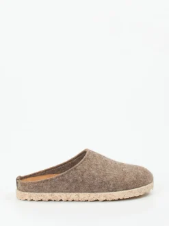 Haflinger – Filzpantoffel aus Schurwolle taupe