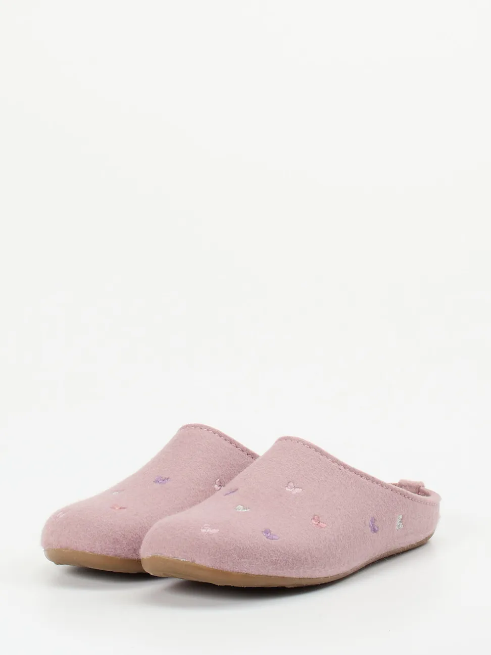 Haflinger – Filzpantoffeln aus Wollfilz in Rosa
