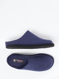 Haflinger – Filzpantoffeln aus Schurwolle marineblau