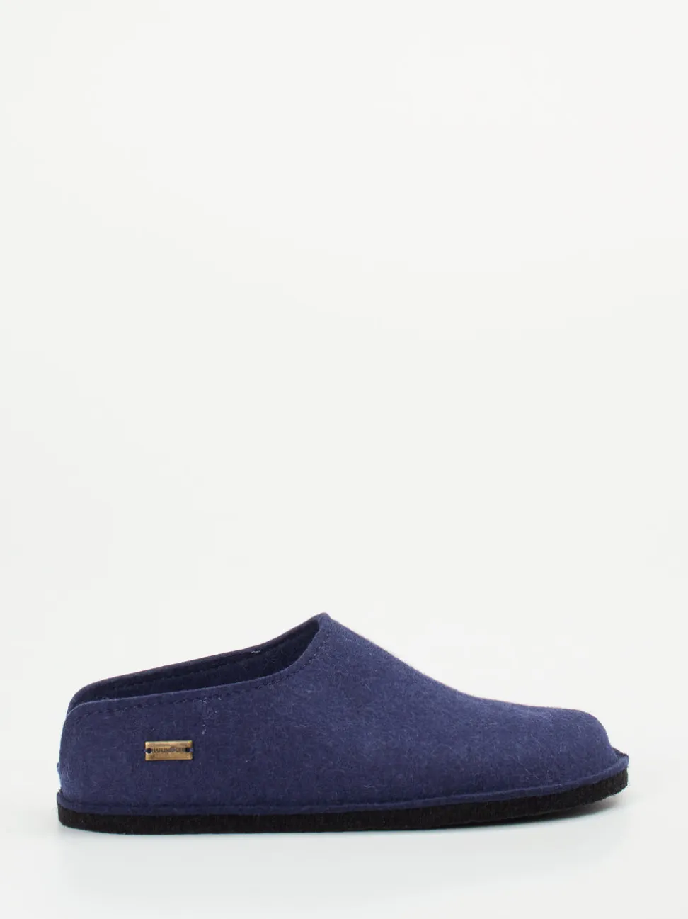 Haflinger – Hüttenschuhe aus Wollfilz Dunkelblau