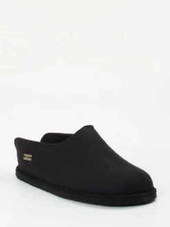 Haflinger – Hüttenschuhe aus gewalkter Schurwolle schwarz
