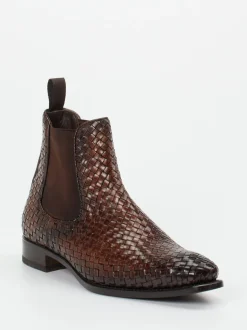 Harris – Chelsea Boots aus Flechtleder in Braun
