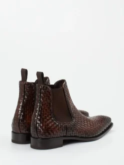 Harris – Chelsea Boots aus Flechtleder in Braun