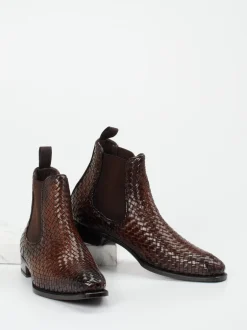 Harris – Chelsea Boots aus Flechtleder in Braun