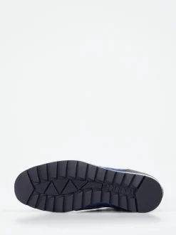 Harris – High-Top Sneaker aus geprägtem Leder blau