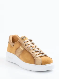 Harris – Low-Top Sneaker aus Veloursleder Karamell