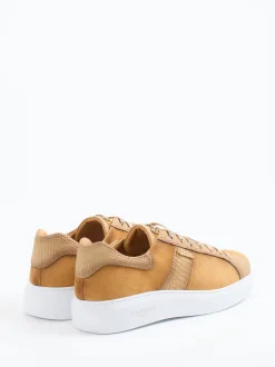 Harris – Low-Top Sneaker aus Veloursleder Karamell
