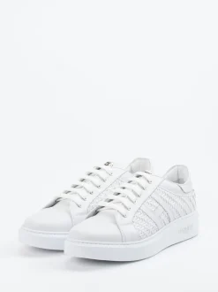 Harris – Low-Top Sneaker aus Kalbleder Weißgrau