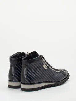 Harris – Schnürboots aus geprägtem Leder Grau