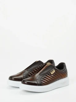 Harris – Slip-On Sneaker aus Kalbleder Dunkelbraun