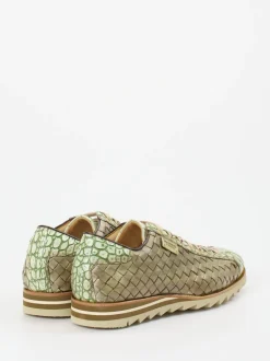 Harris – Sneaker aus Flechtleder in Salbeigrün