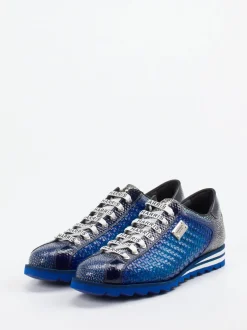 Harris – Sneaker aus Flechtleder in Blau