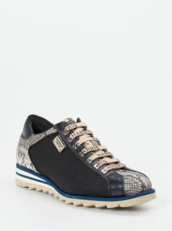 Harris – Sneaker aus geprägtem Leder in Blau