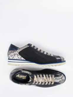 Harris – Sneaker aus geprägtem Leder in Blau