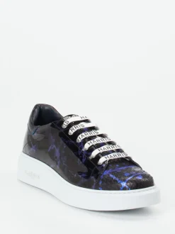 Harris – Sneaker aus geprägtem Lackleder blau